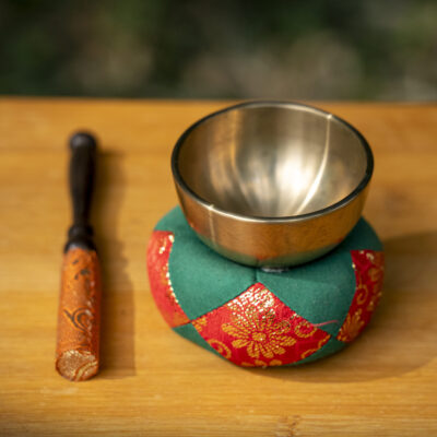 Copper alloy meditation bell set, perfect for inviting mindfulness into daily life