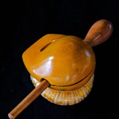 Wooden fish Buddhist temple block for chanting — traditional Mõ instrument handcrafted from jackfruit wood