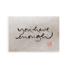 Thich Nhat Hanh's calligraphy: A meditative, print artwork on Unryu Japanese paper.