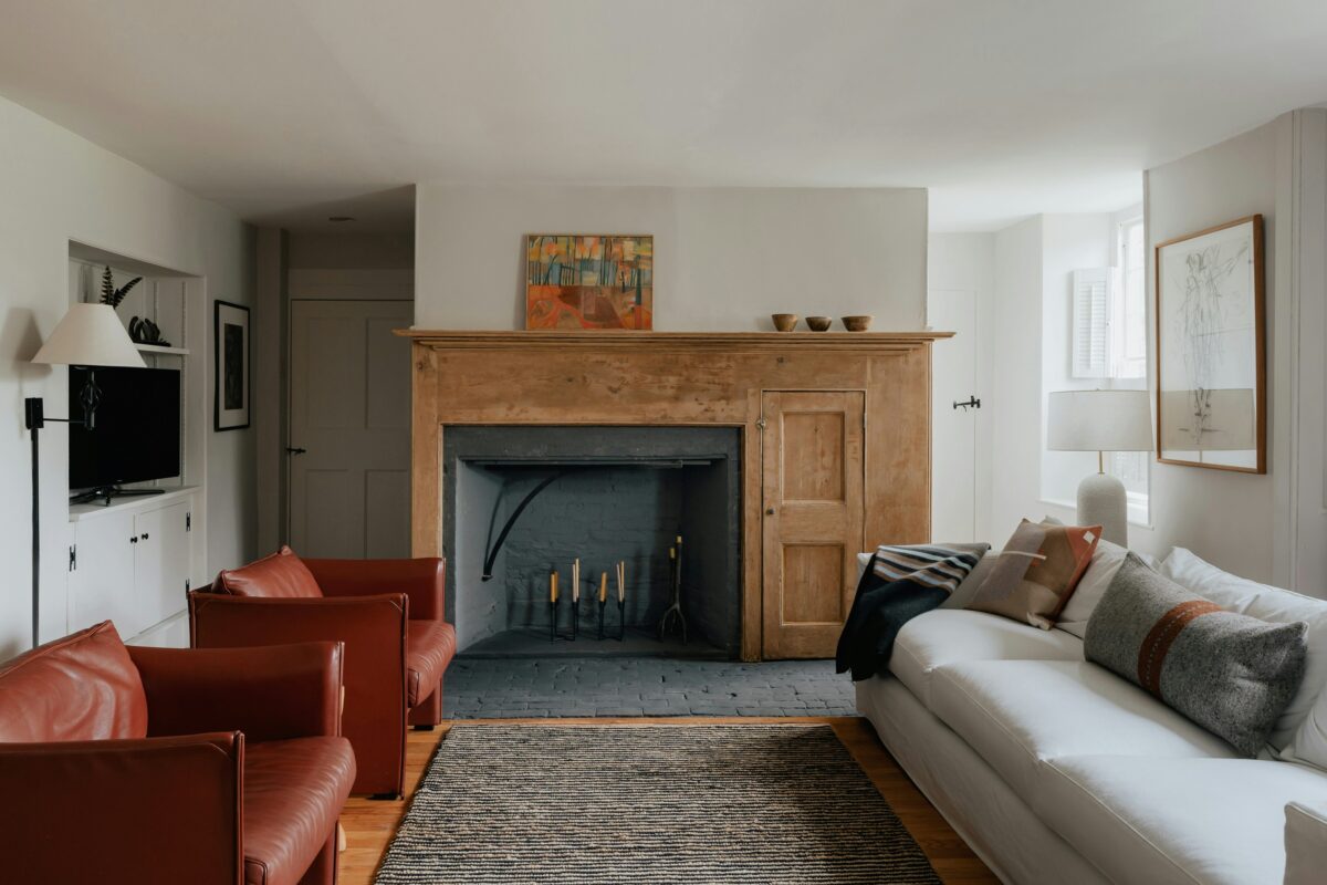 Mindful fireplace TV stand arrangement balancing media consumption and peaceful living room design for family connection