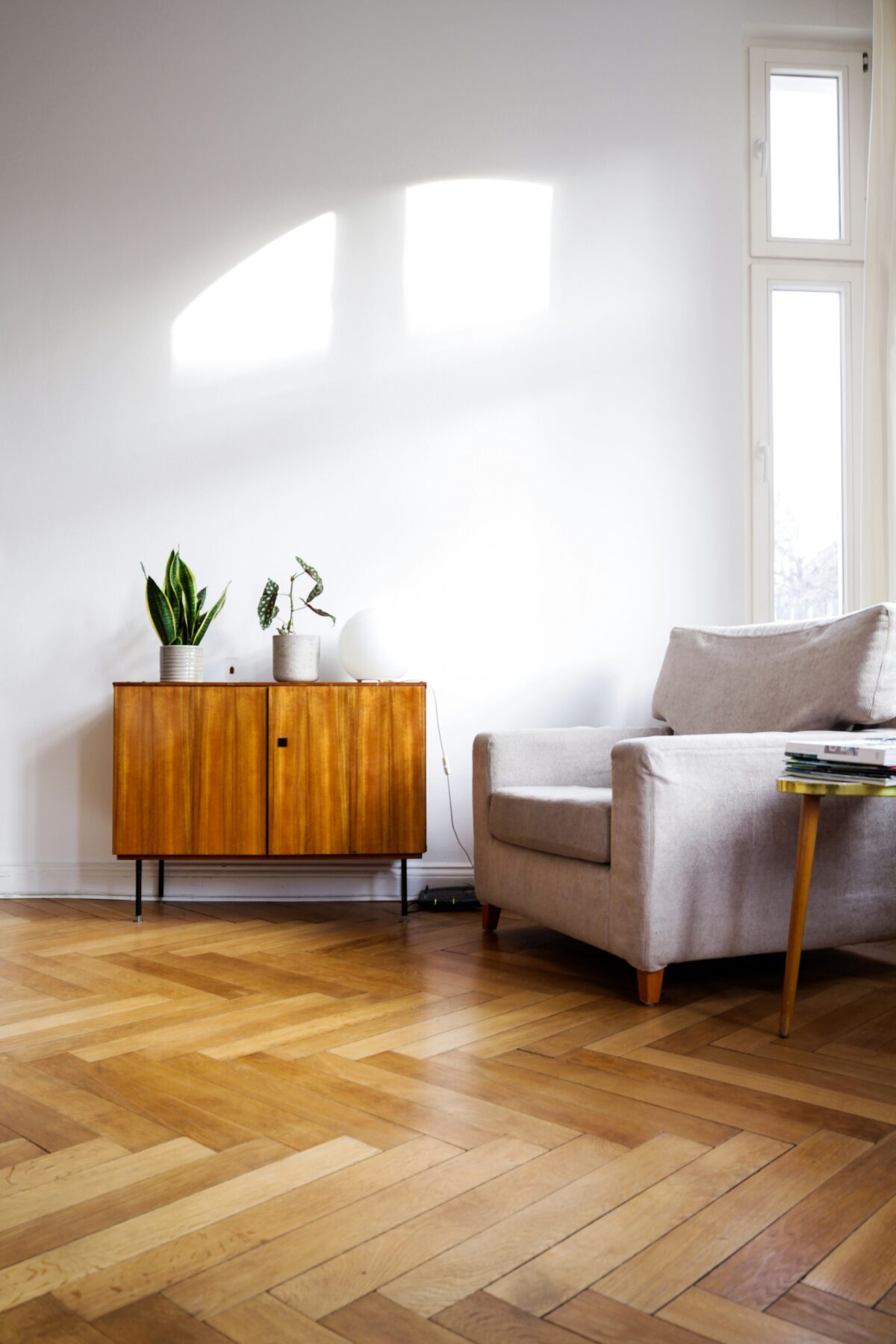 Natural living room furniture made from sustainable materials supporting mindful living and interior design principles.