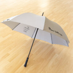 Close up of Plum Village calligraphy on Plum Village Umbrella