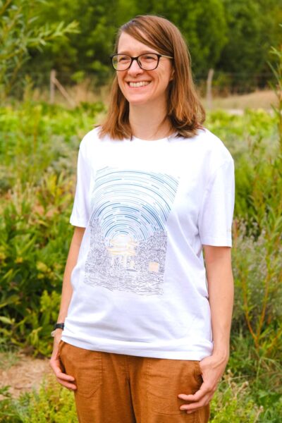Plum Village T-shirt: Bell Tower White