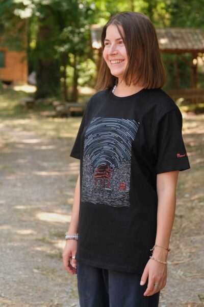 Plum Village T-shirt: Bell Tower Black